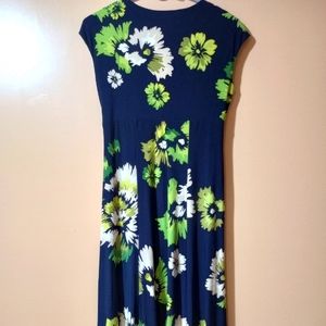 Stretchy Knee Length Floral Summer Dress Size 6